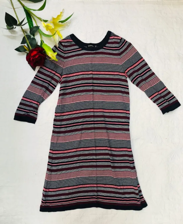 Vestido punto rayas Stradivarius