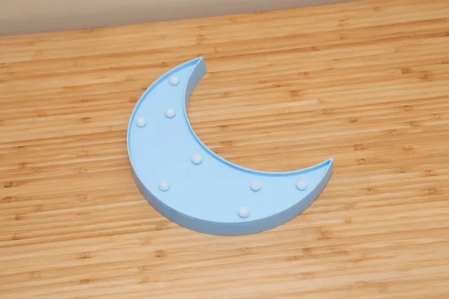 Lámpara Luna Azul Celeste con Luces