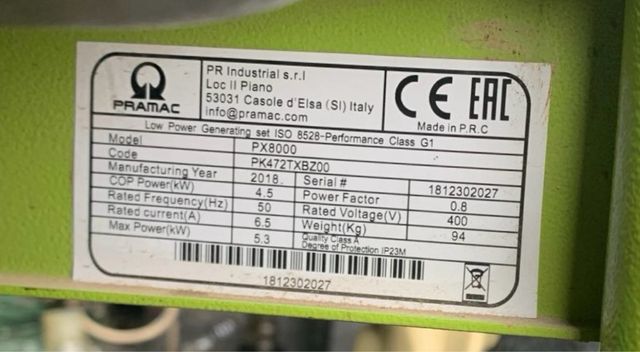 Generador Pramac PX 8000