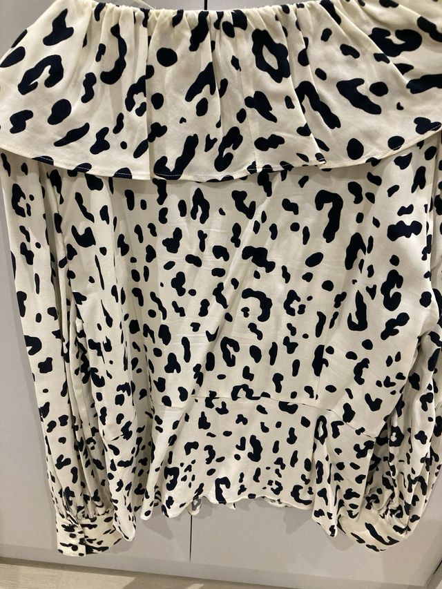 Camisa Zara Estampada Animal Print Talla M