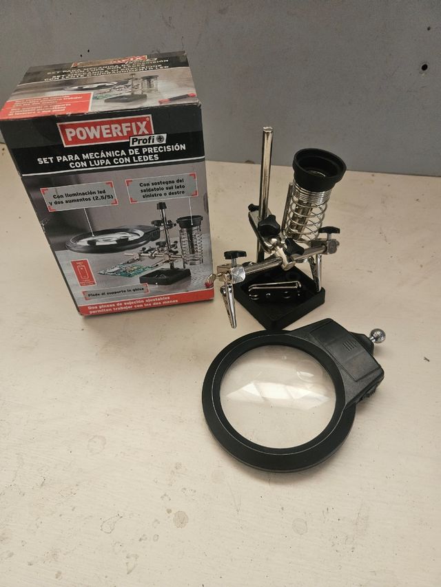 Set Lupa Mecánica Precisión con LED