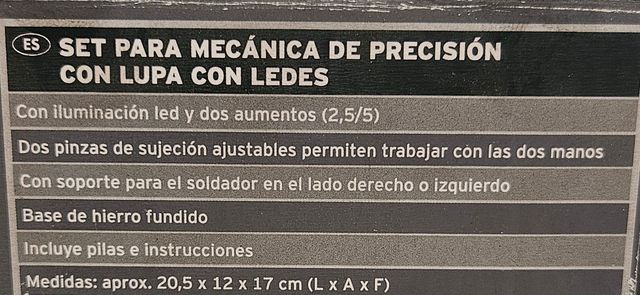 Set Lupa Mecánica Precisión con LED