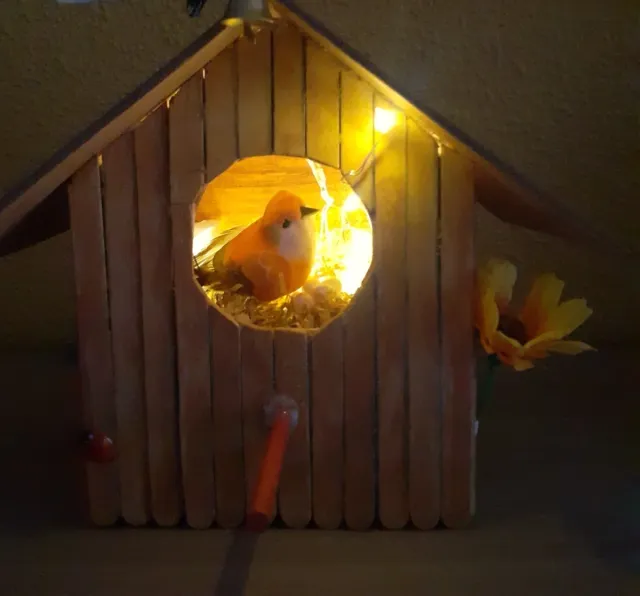 Casita de pájaros artesanal (manualidad)