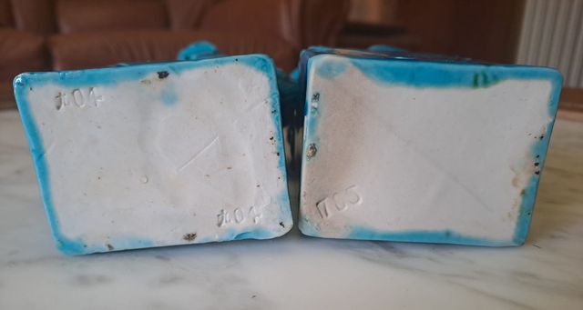 Par de Fu°rias de Porcelana Azul