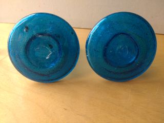 Coppia vasetti artigianali vetro pulegoso - Mod 6