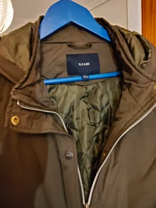 Parka verde militar Kiabi talla M