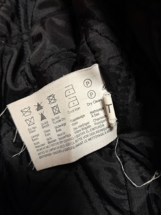 Abrigo jaspeado gris, media pierna