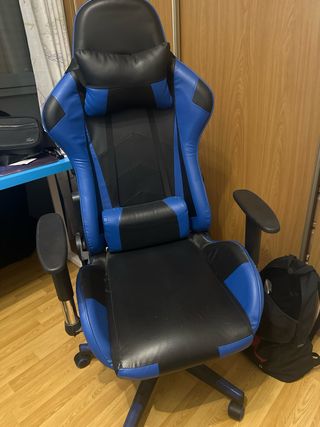 Dormitorio juvenil completo azul y blanco