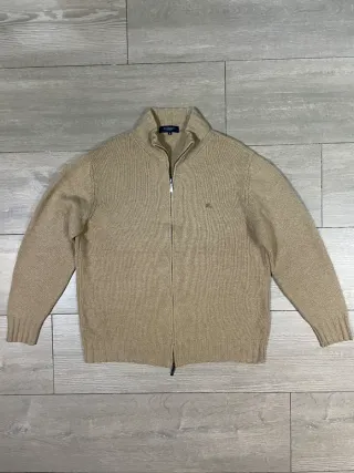 Jersey Burberry Lana Beige Cremallera