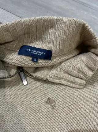 Jersey Burberry Lana Beige Cremallera