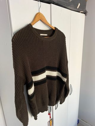 Jersey Pull&Bear M marrón rayas
