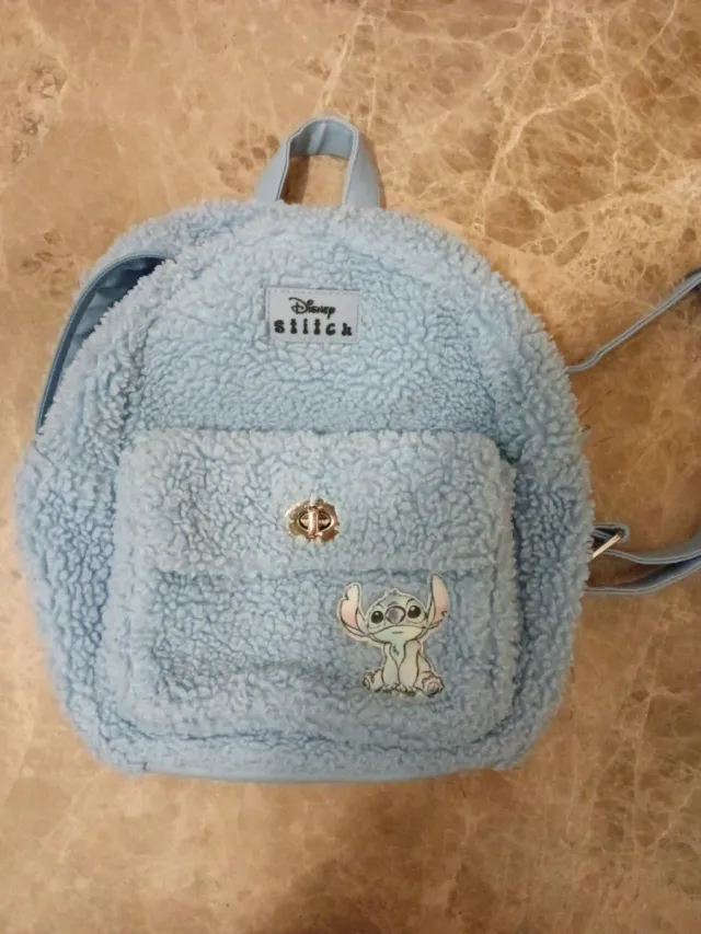 Mochila Peluche Stitch Disney Azul