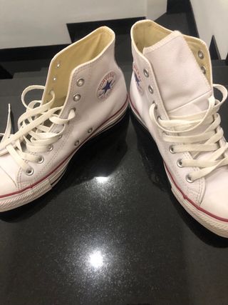 Converse Blancas Piel Mujer Talla 40