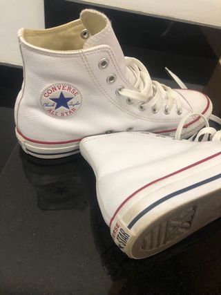 Converse Blancas Piel Mujer Talla 40
