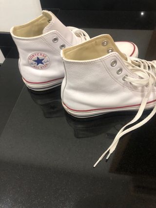 Converse Blancas Piel Mujer Talla 40