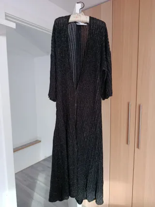 Vestido largo Zara brillante negro Talla S