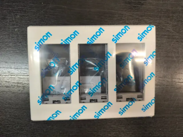 Marco Simon Cima 500 3 módulos dobles blanco