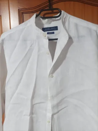Camisa ZARA MAN Slim Fit Blanca Talla M