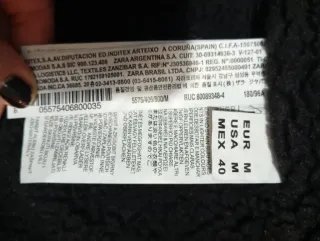 Cazadora vaquera negra talla M con borreguito