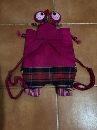 Mochila búho pequeña multicolor