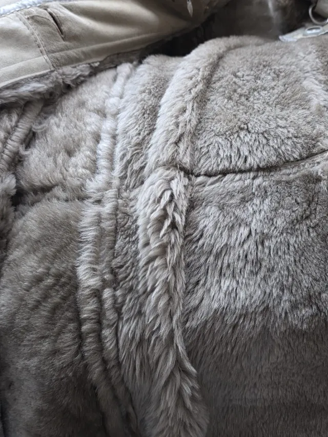 Abrigo largo ante beige