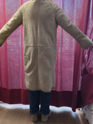 Abrigo largo ante beige