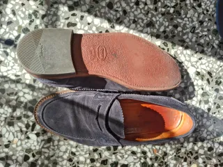 2 shoes Mocassini uomo grigi in camoscio / Vibram