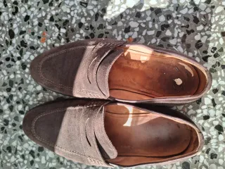 2 shoes Mocassini uomo grigi in camoscio / Vibram