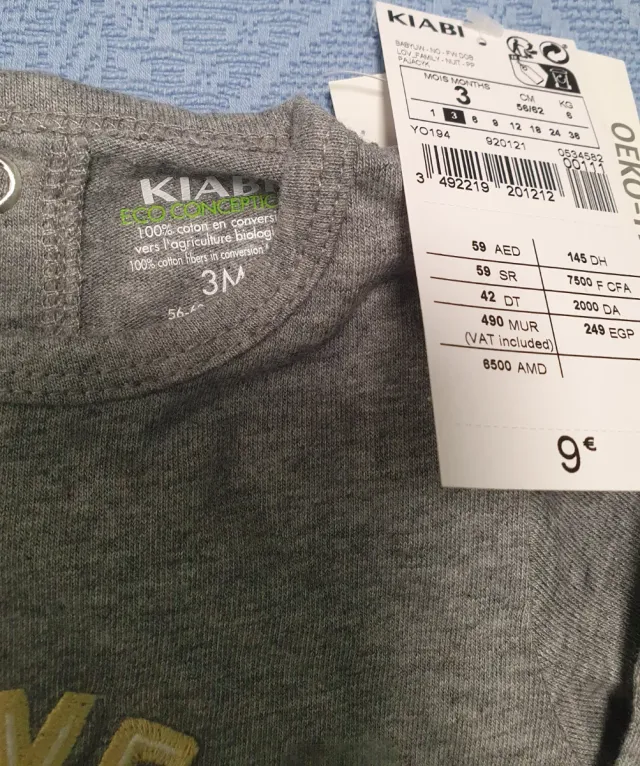 4 Pijamas sin estrenar Talla 3 Meses