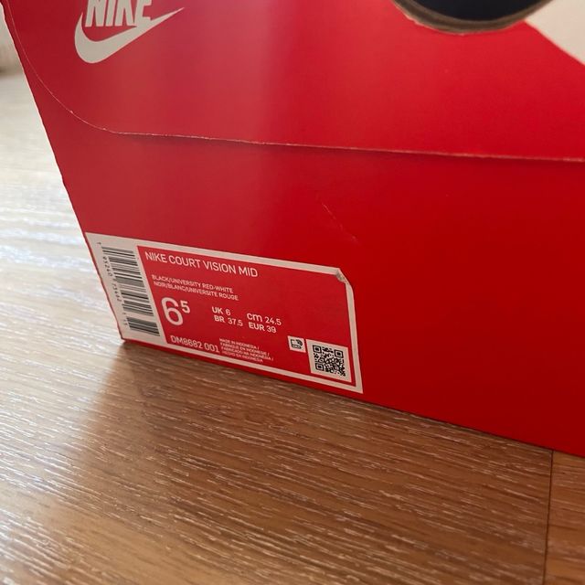 Nike Court Vision Mid T39 Rojo/Negro.Perf estado