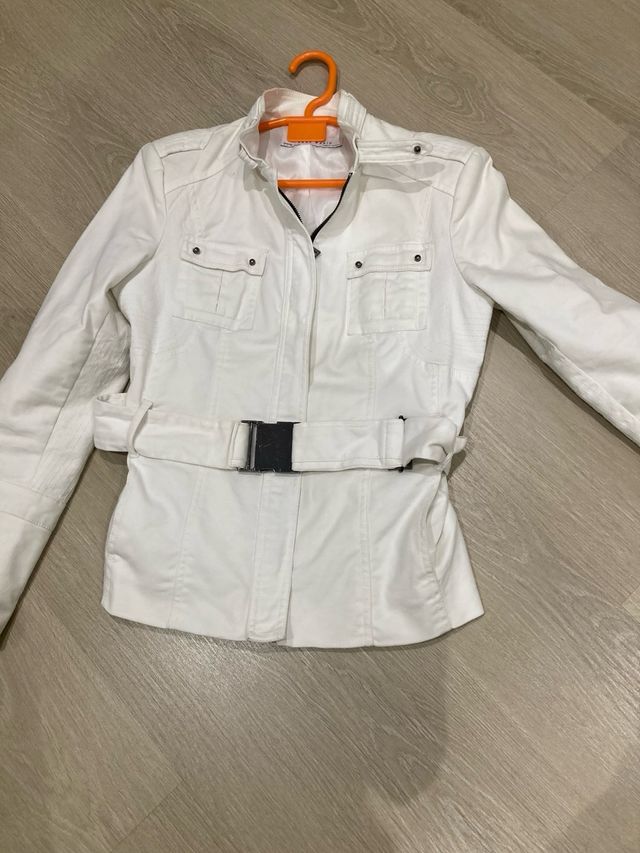 Chaqueta Zara Blanca Mujer Talla L