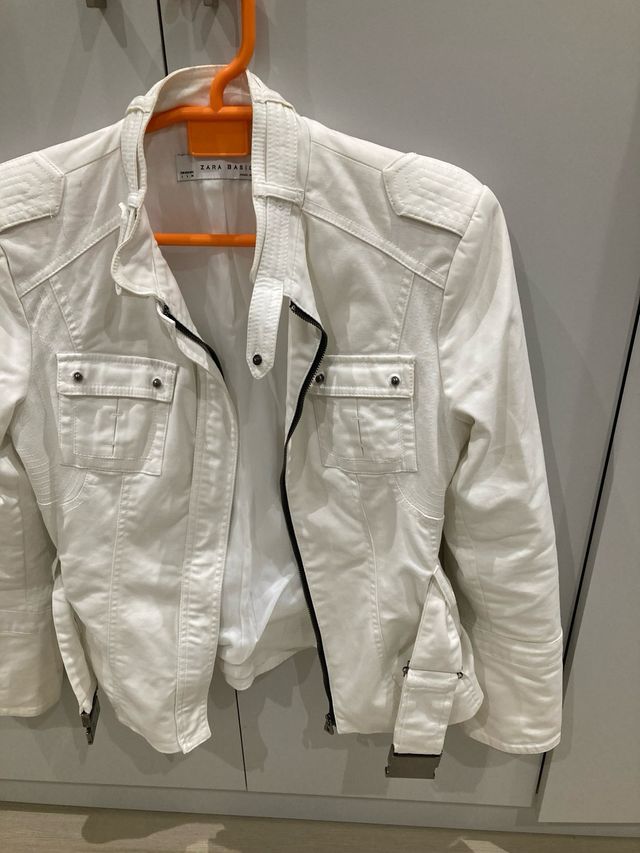 Chaqueta Zara Blanca Mujer Talla L