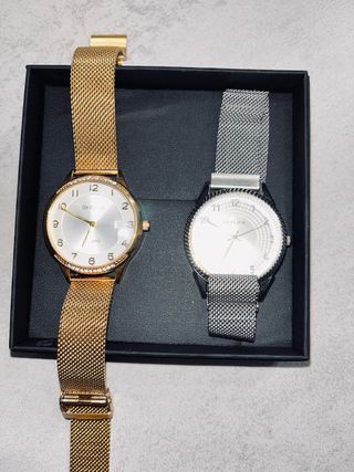 2 Relojes SKYLINE Oro y Plata