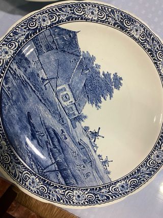 2 Piatti Vintage Blu Decorativi