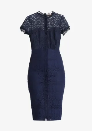 Vestido de encaje azul marino