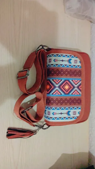 Set Bolsos Bandolera y Cartera Estampado Étnico