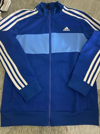 Chaqueta deportiva Adidas niño azul talla 12 años