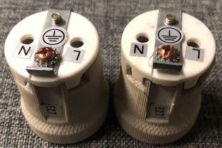 2 portalámparas cerámicos E27