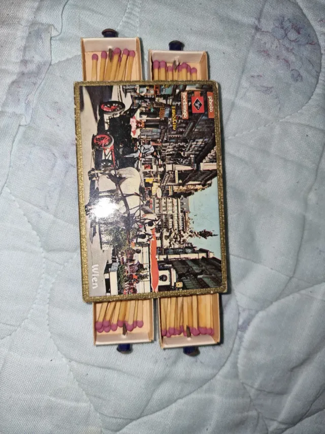 Caja cerillas antigua Viena colección