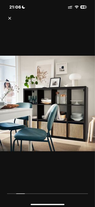 Estantería Kallax Ikea Negra