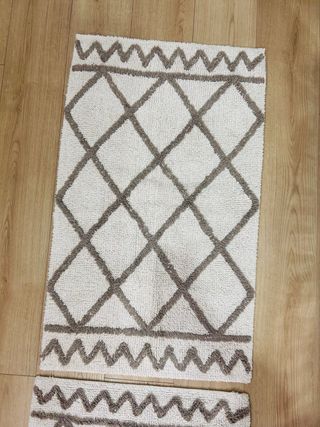 3 Tappeti lavabili beige e marrone