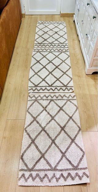 3 Tappeti lavabili beige e marrone