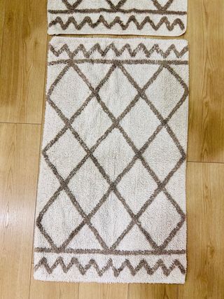 3 Tappeti lavabili beige e marrone