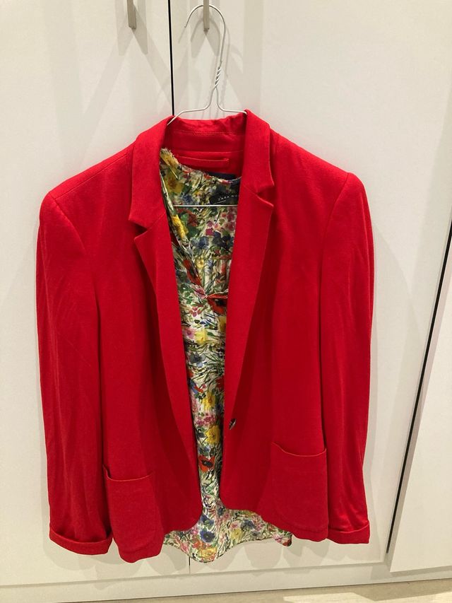 Americana/Blazer Zara Roja
