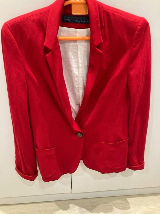 Americana/Blazer Zara Roja