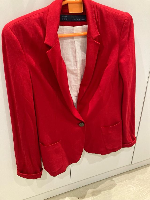 Americana/Blazer Zara Roja