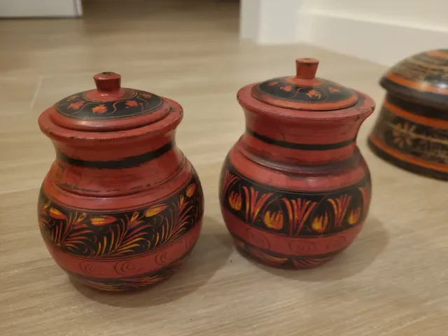 Conjunto 4 Cajas Madera Decoradas