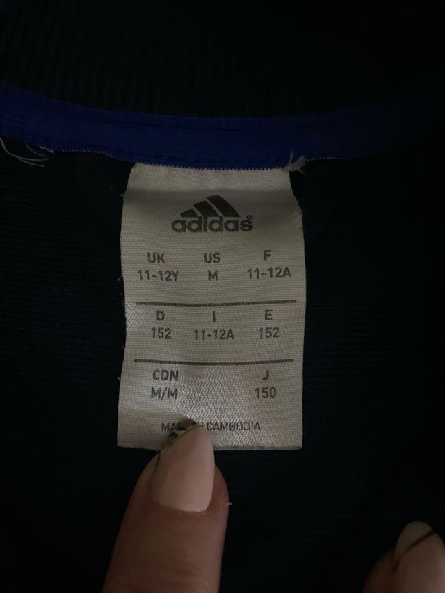 Chaqueta Adidas niño azul talla 11/12