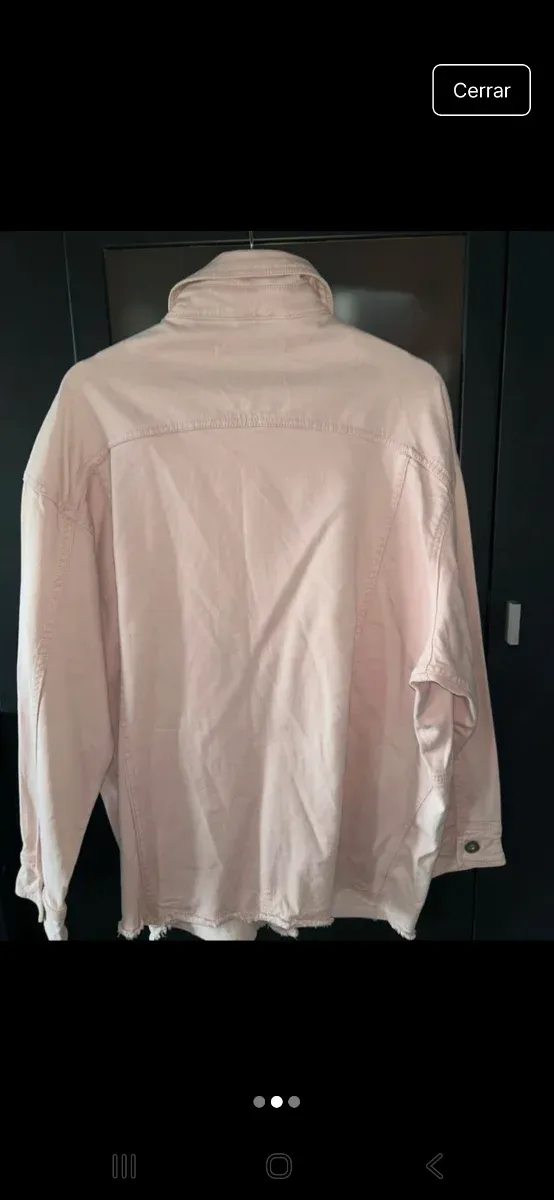 Chaqueta vaquera rosa Zara Talla M