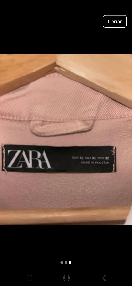Chaqueta vaquera rosa Zara Talla M